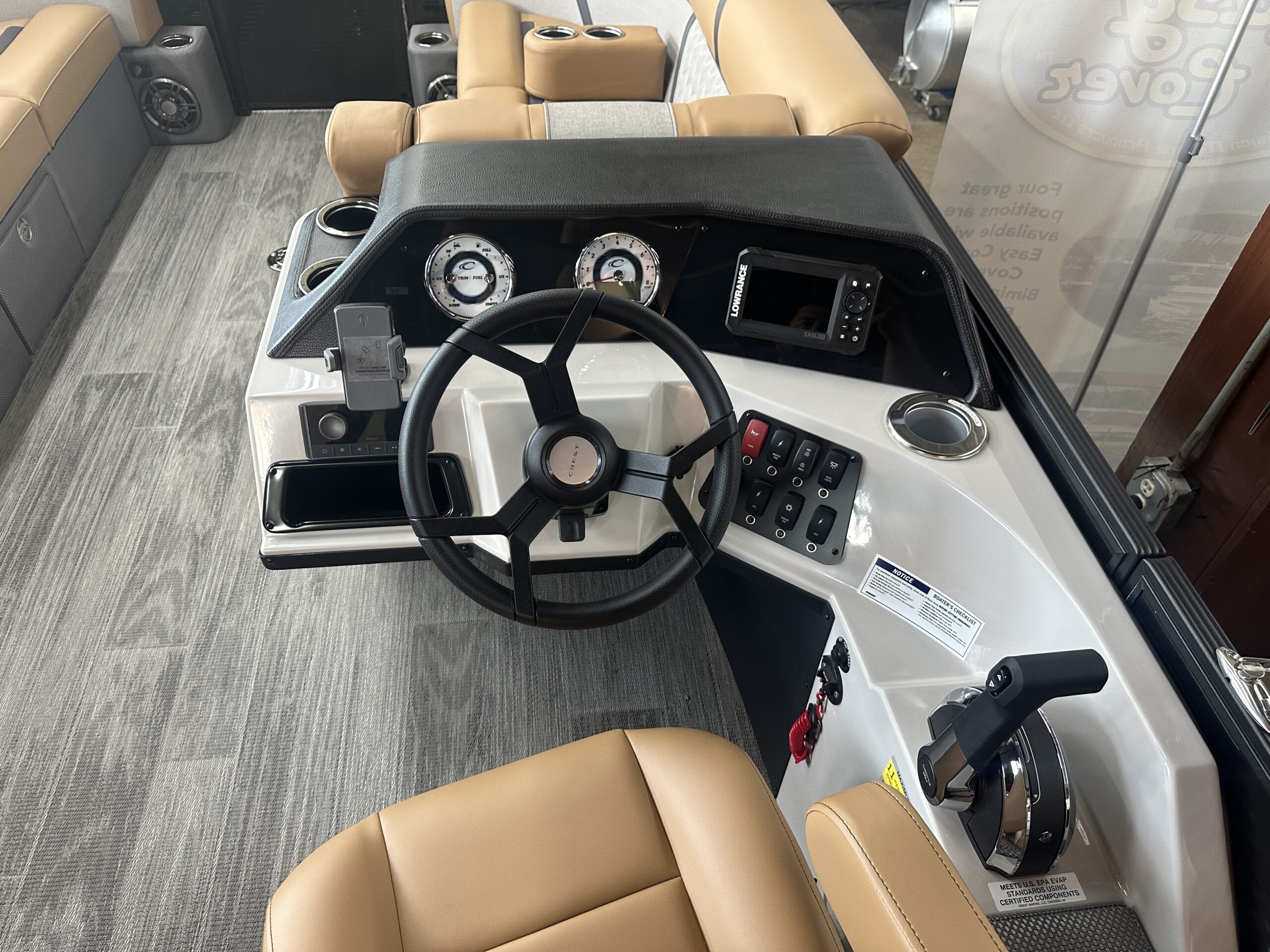 2025 Crest Classic 220 SLS  115hp Mercury Easy Cover