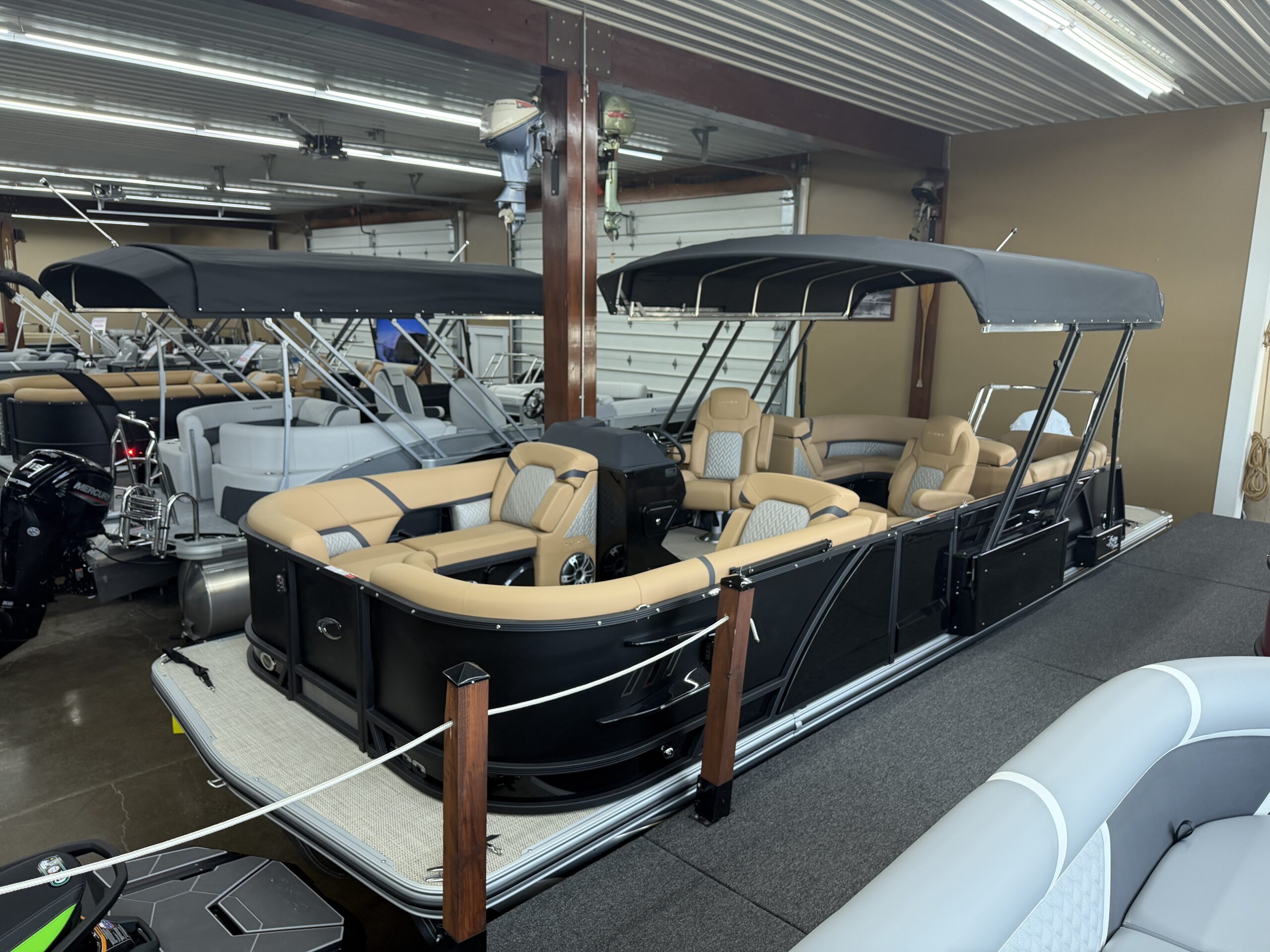 2026 Crest Caribbean 230 SLC Tri Toon  Mercury 300hp Easy Cover