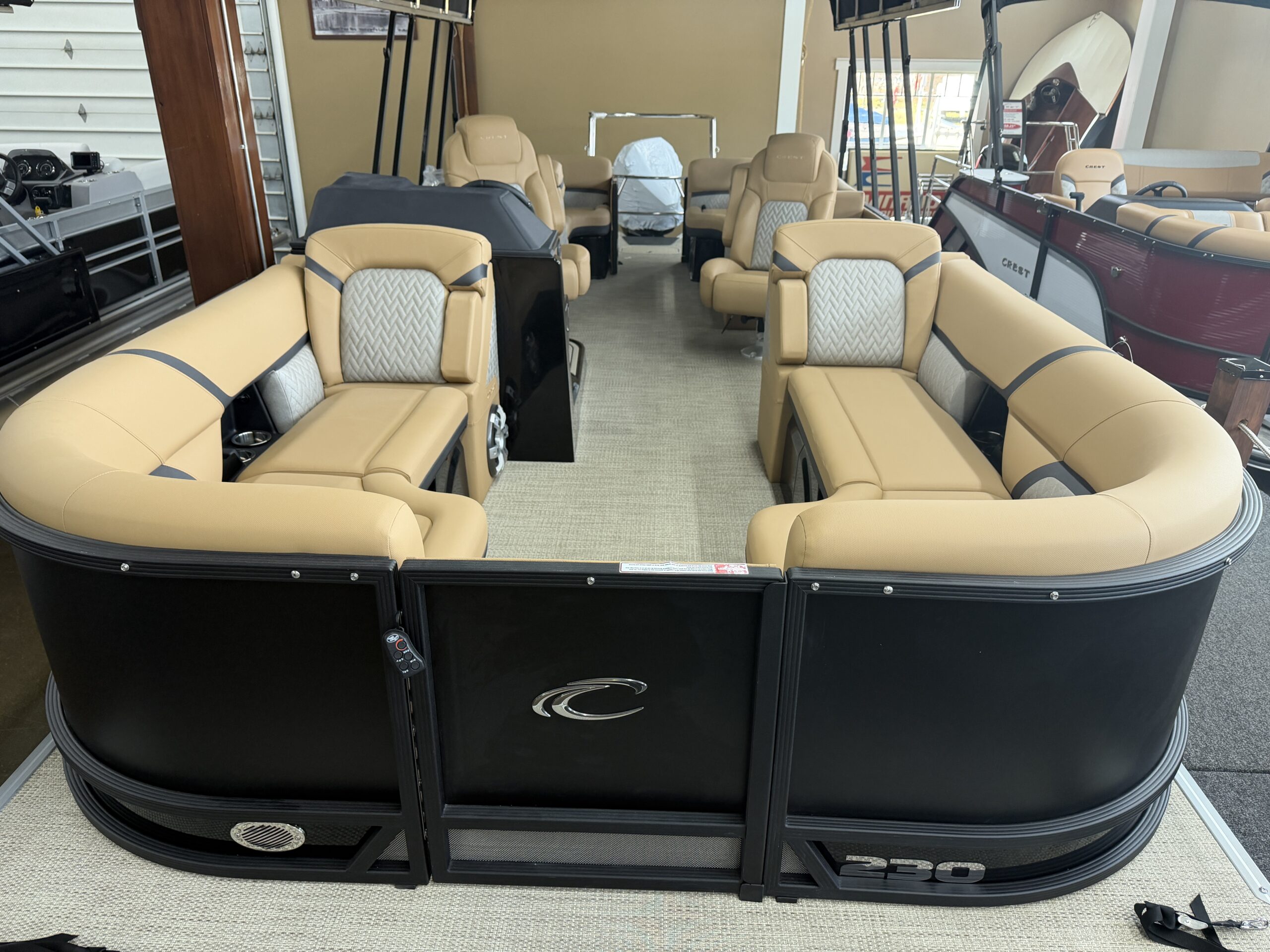 2026 Crest Caribbean 230 SLC Tri Toon  Mercury 300hp Easy Cover