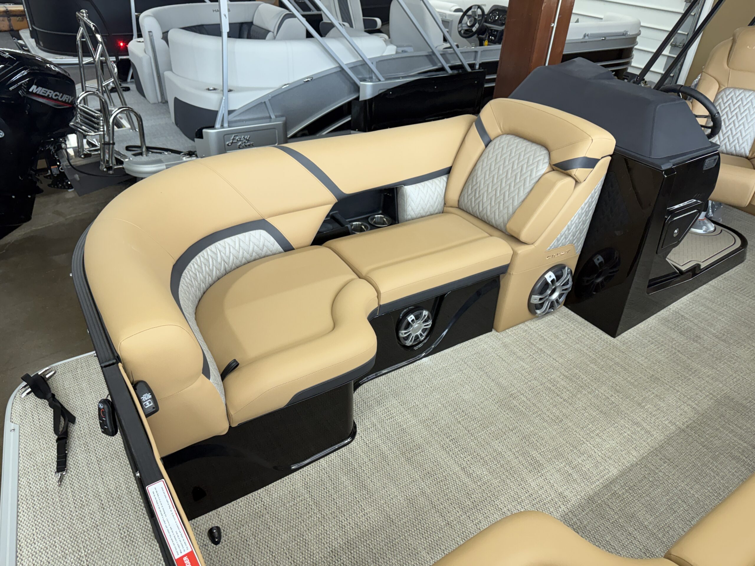 2026 Crest Caribbean 230 SLC Tri Toon  Mercury 300hp Easy Cover