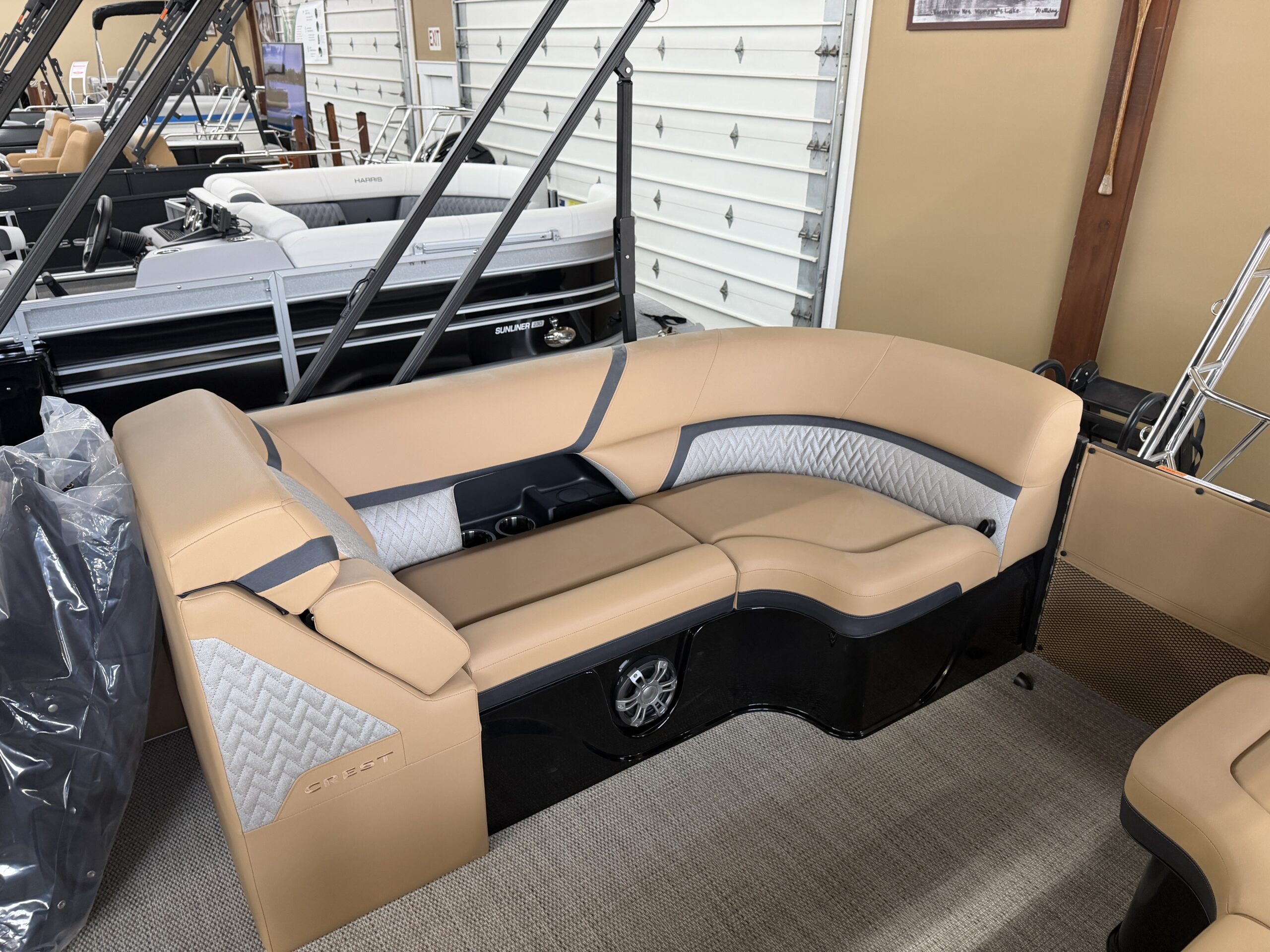 2026 Crest Caribbean 230 SLC Tri Toon  Mercury 300hp Easy Cover