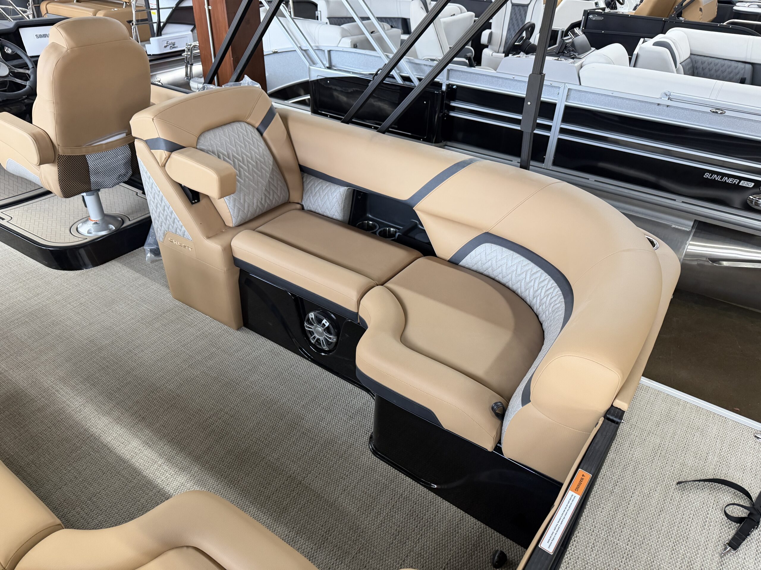 2026 Crest Caribbean 230 SLC Tri Toon  Mercury 300hp Easy Cover