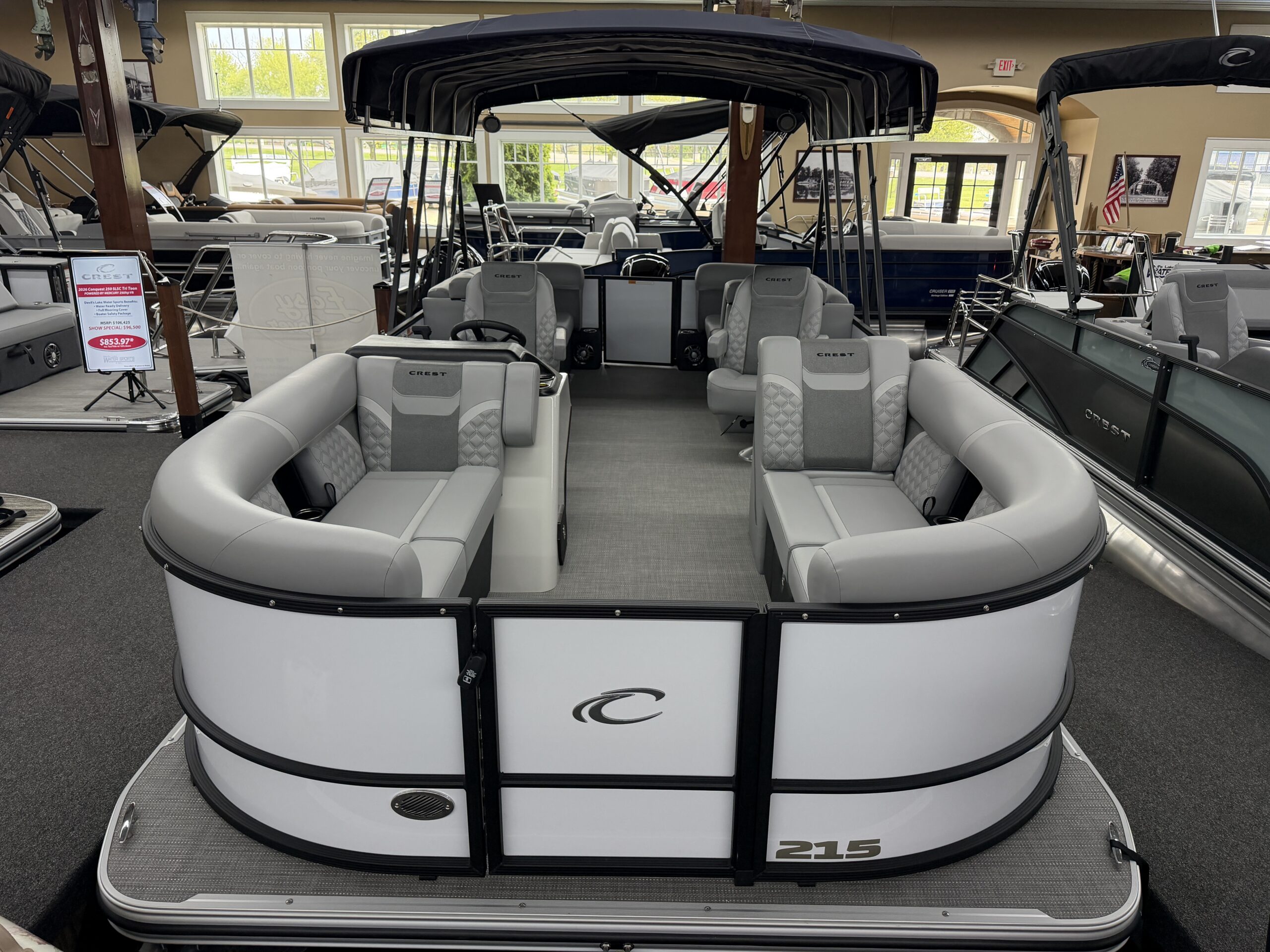 2026 Crest Conquest 215 SLC  Mercury 115hp  Easy Cover