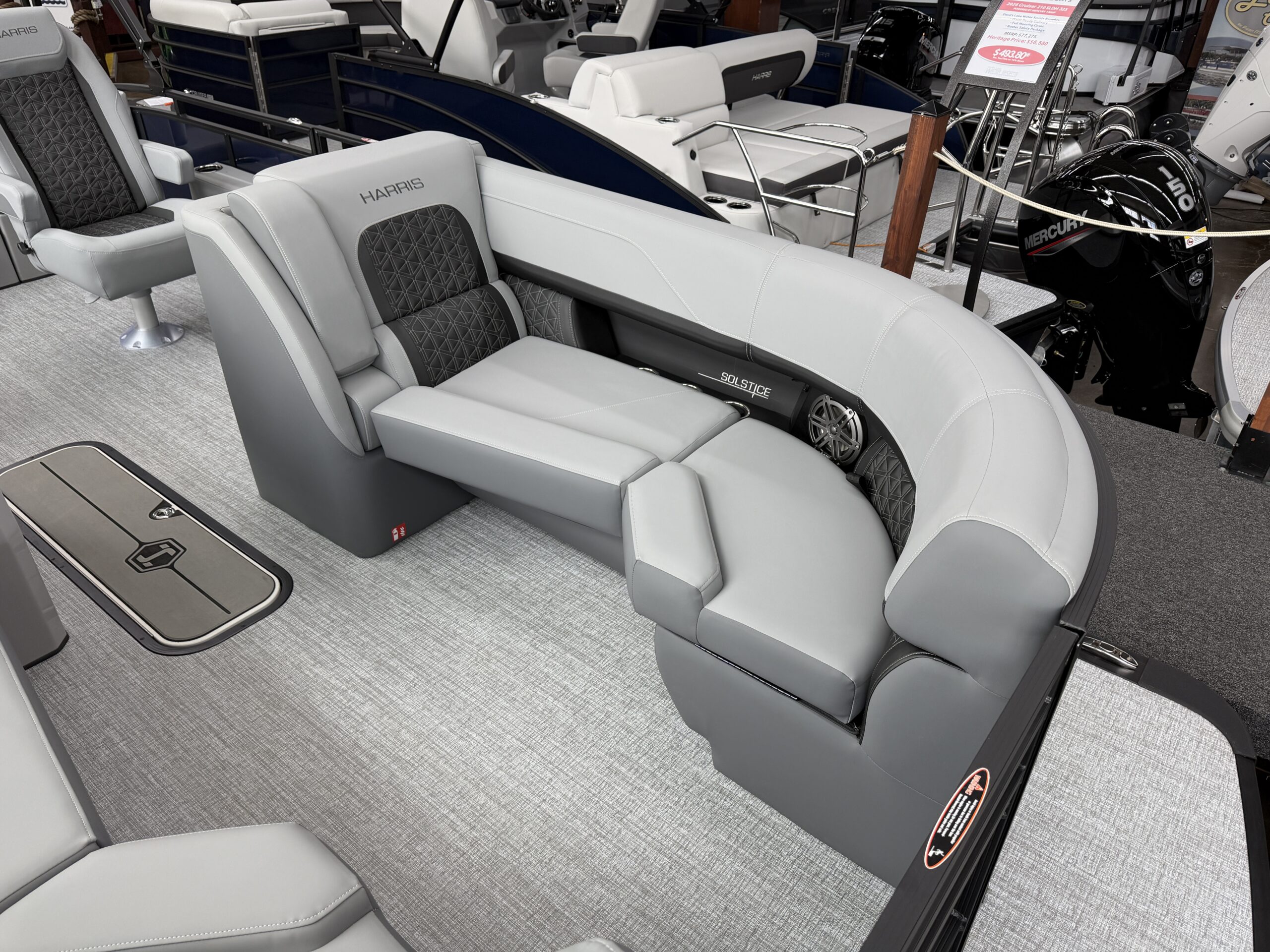 2026 Harris Solstice 230 SLDH Tri Toon Mercury 250hp