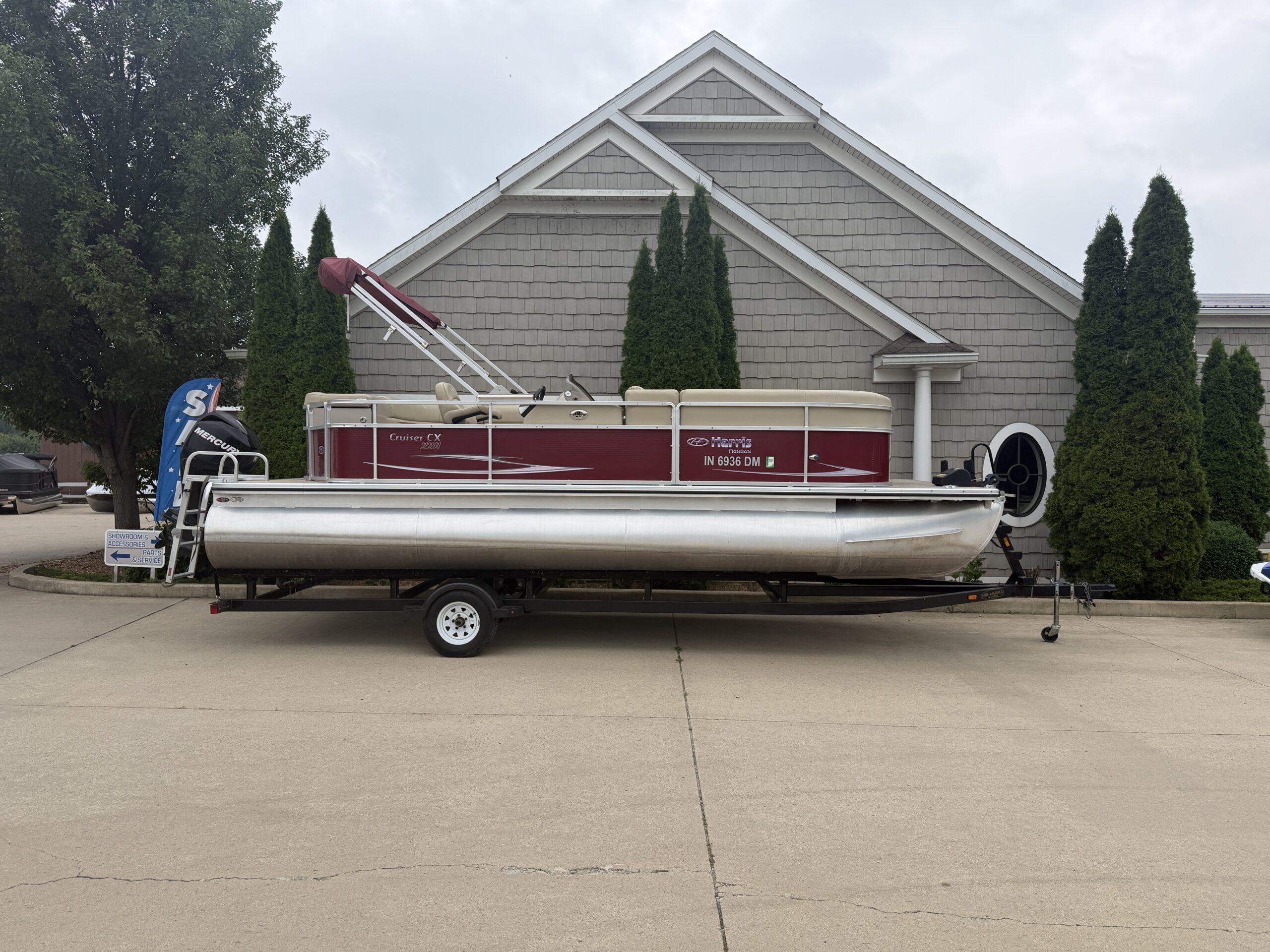 2011 Harris Cruiser 220 Mercury 60hp Single Axle trailer